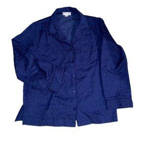 Miss Elaine Sm Floral Pajama Top NWT